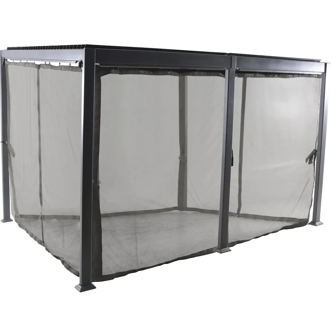 Pergola AVILA Graphite + 1 kit de moustiquaire