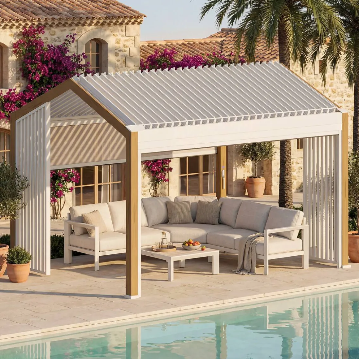 Pergola bioclimatique autoportante ECOZIA Honey