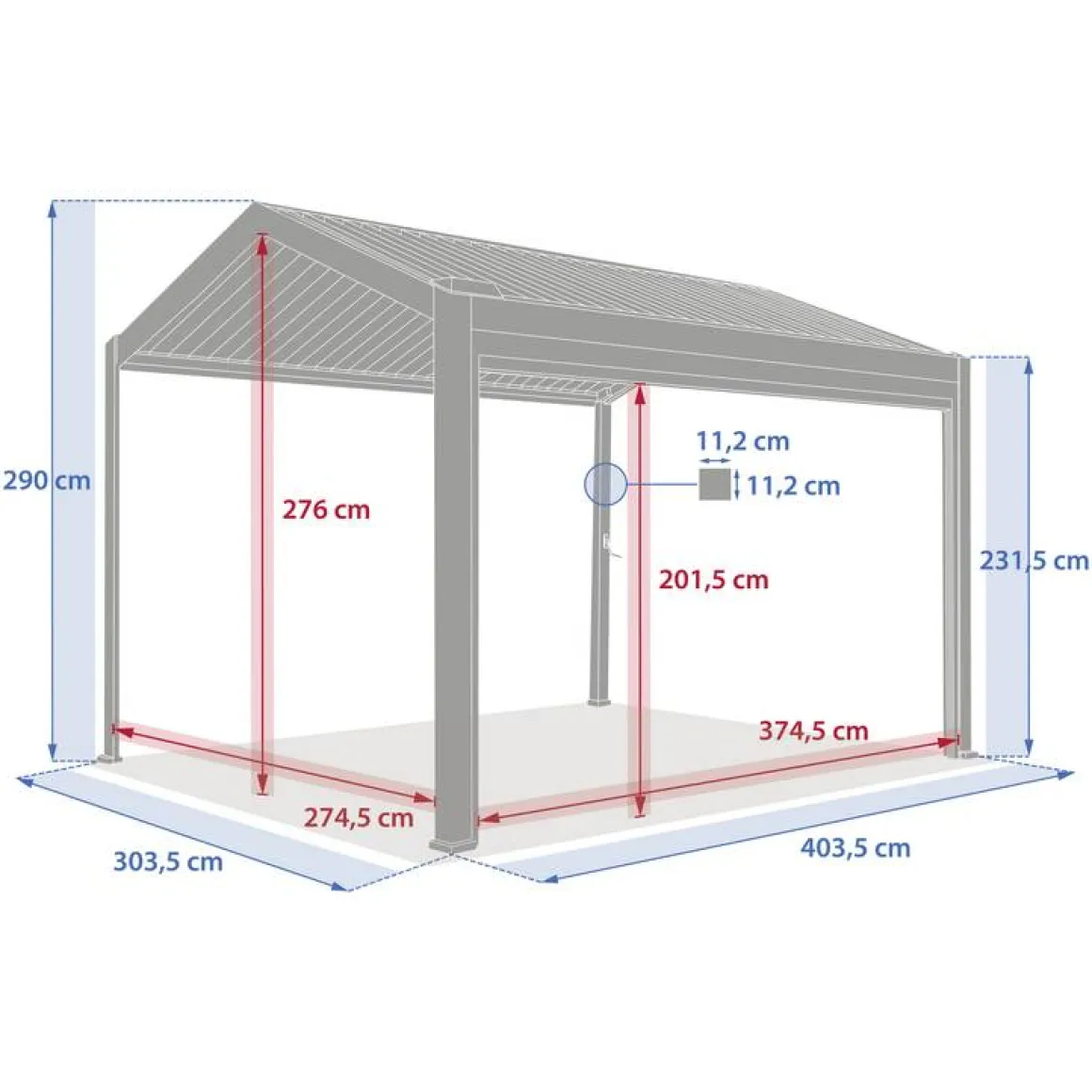 Pergola bioclimatique autoportante ECOZIA Honey