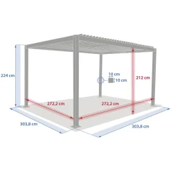 Pergola bioclimatique EVONIS Graphite