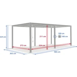 Pergola bioclimatique EVONIS Graphite