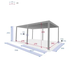 Pergola bioclimatique EVORA Graphite