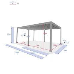 Pergola bioclimatique EVORA Graphite