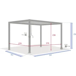 Pergola bioclimatique EVORA Graphite