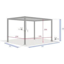 Pergola bioclimatique EVORA Graphite