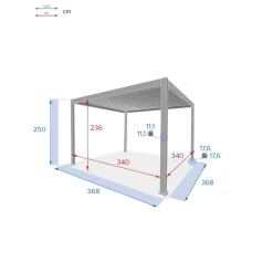 Pergola bioclimatique EVORA Blanc