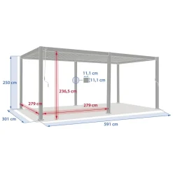 Pergola bioclimatique électrique EVORA Graphite