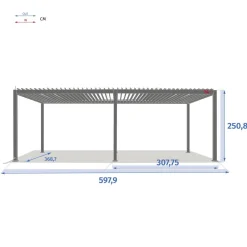 Pergola bioclimatique électrique EVORA Graphite