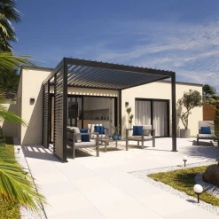 Pergola bioclimatique électrique EVORA Graphite