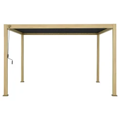 Pergola bioclimatique manuelle EVORA Effet bois Honey