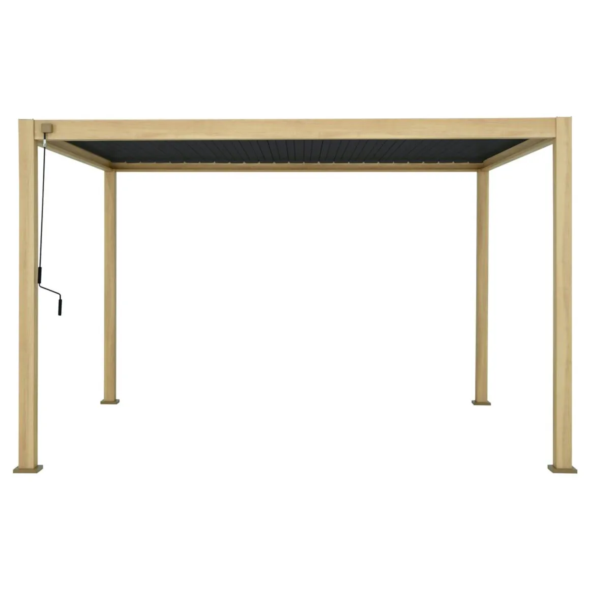 Pergola bioclimatique manuelle EVORA Effet bois Honey