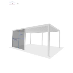 Pergola EVORA avec 3 persiennes et 2 stores