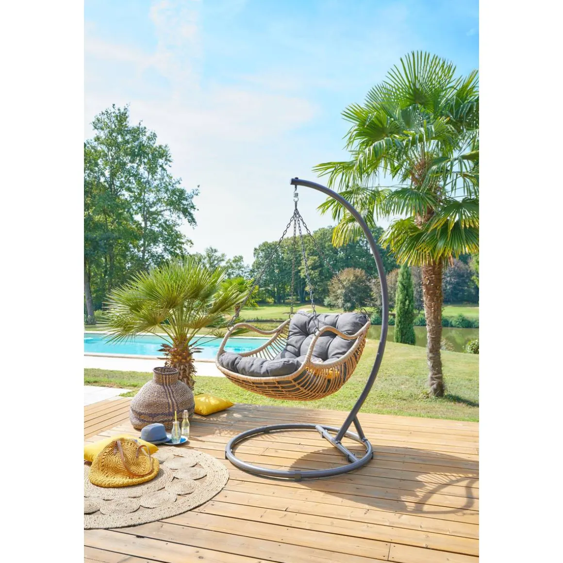 Pied pour chaise suspendue PANAO Graphite