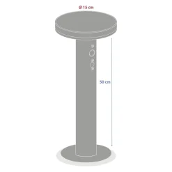 Potelet d'extérieur solaire DETEKT Graphite
