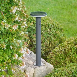 Potelet d'extérieur solaire DETEKT Graphite