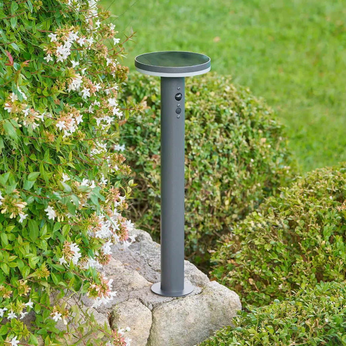 Potelet d'extérieur solaire DETEKT Graphite
