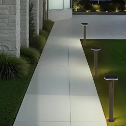 Potelet d'extérieur solaire DETEKT Graphite