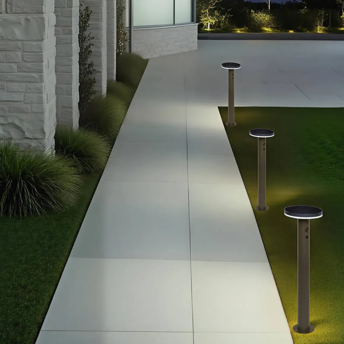 Potelet d'extérieur solaire DETEKT Graphite