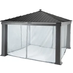 Rideaux moustiquaire pour tonnelle PATIA Ardoise