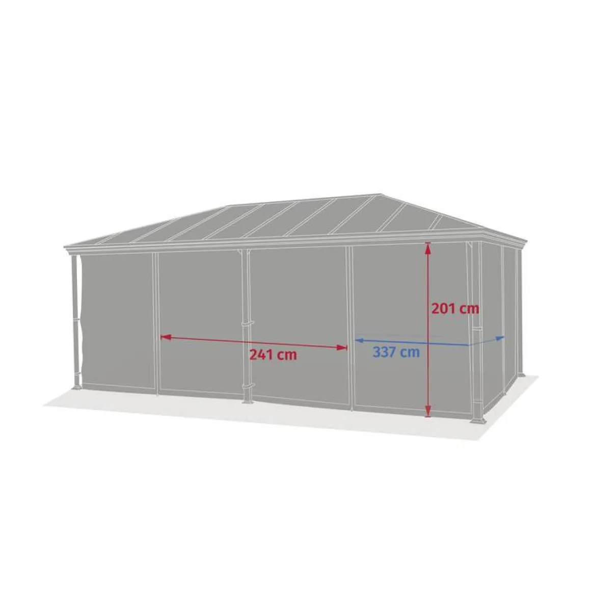 Rideaux pour pergola BELIZE Gris Ardoise