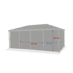 Rideaux pour pergola BELIZE Gris Ardoise