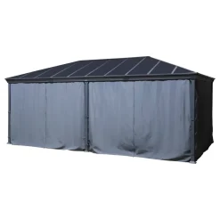 Rideaux pour pergola BELIZE Gris Ardoise