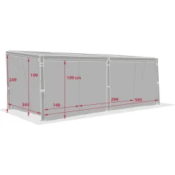 Rideaux pour pergola bioclimatique AVILA Ardoise