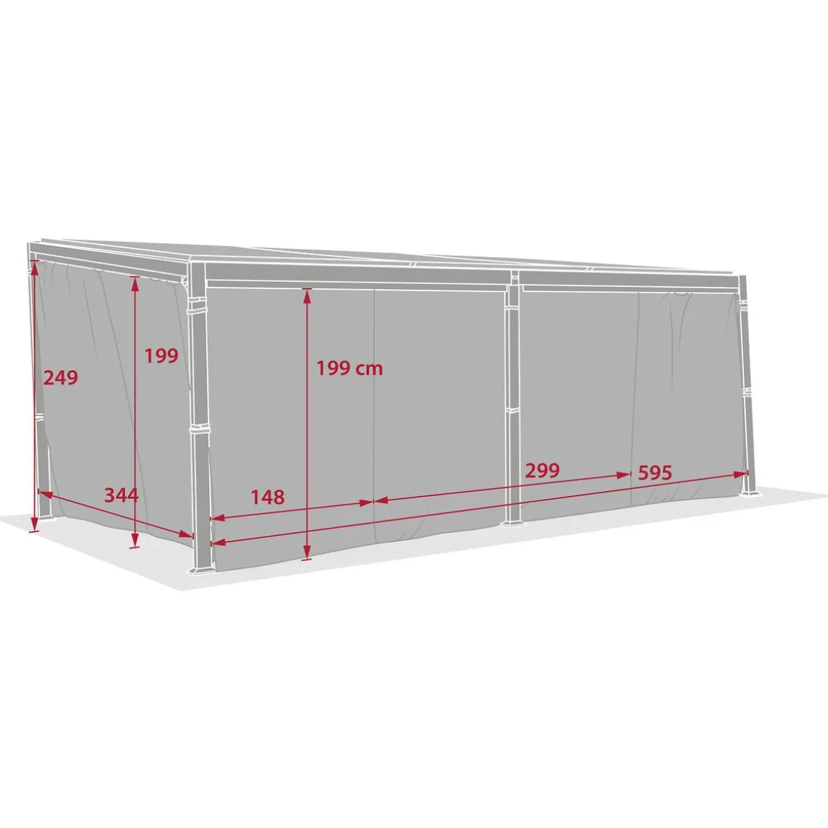 Rideaux pour pergola bioclimatique AVILA Ardoise