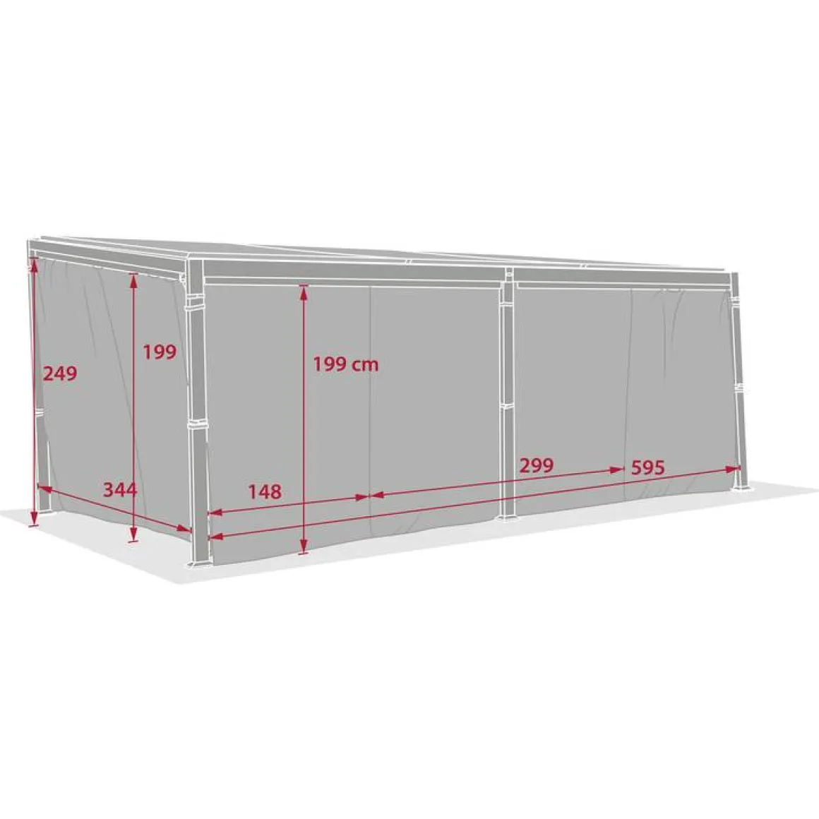 Rideaux pour pergola bioclimatique AVILA Ardoise