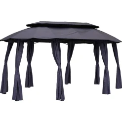 Rideaux pour tonnelle MALDIVES Ardoise