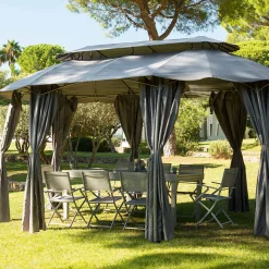 Rideaux pour tonnelle MALDIVES Ardoise