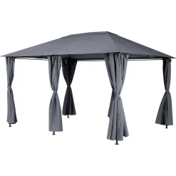 Rideaux pour tonnelle SANTORINI et THIRA Ardoise
