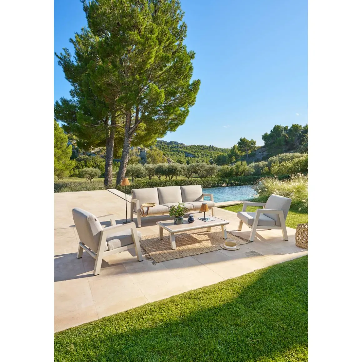Salon de jardin AXIOME Beige & Argile