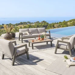 Salon de jardin AXIOME Beige & Praline