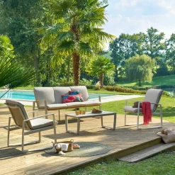 Salon de jardin BOREANE Lin & Argile