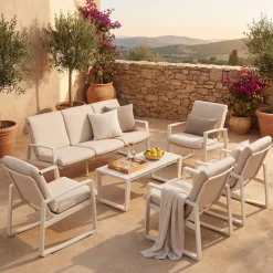Salon de jardin BOREANE Lin & Argile