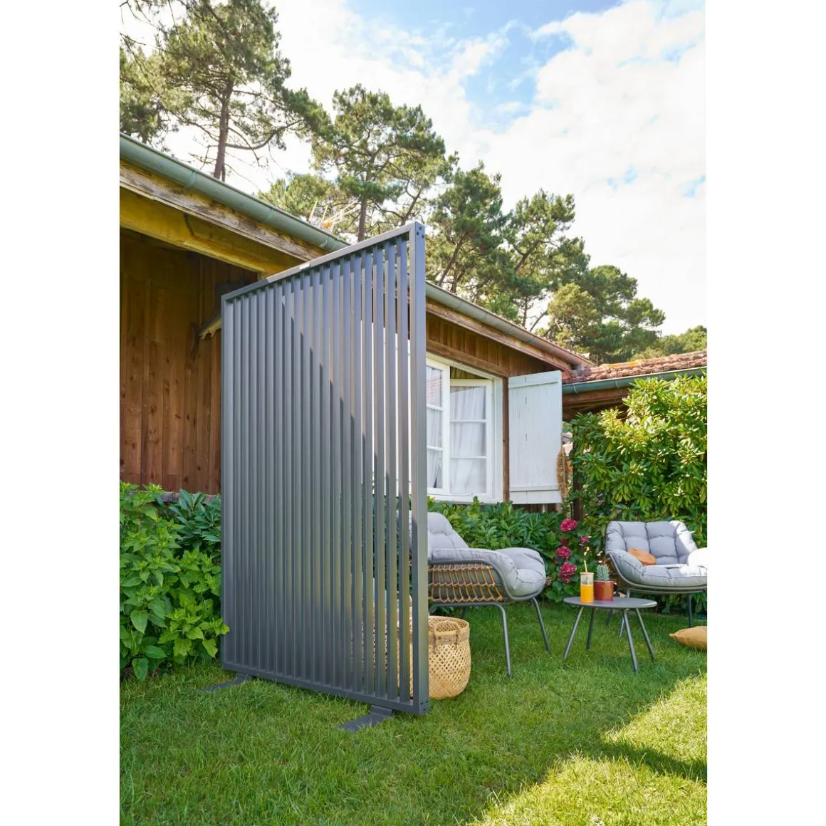 Salon de jardin duo PAOPAO Gris & Graphite