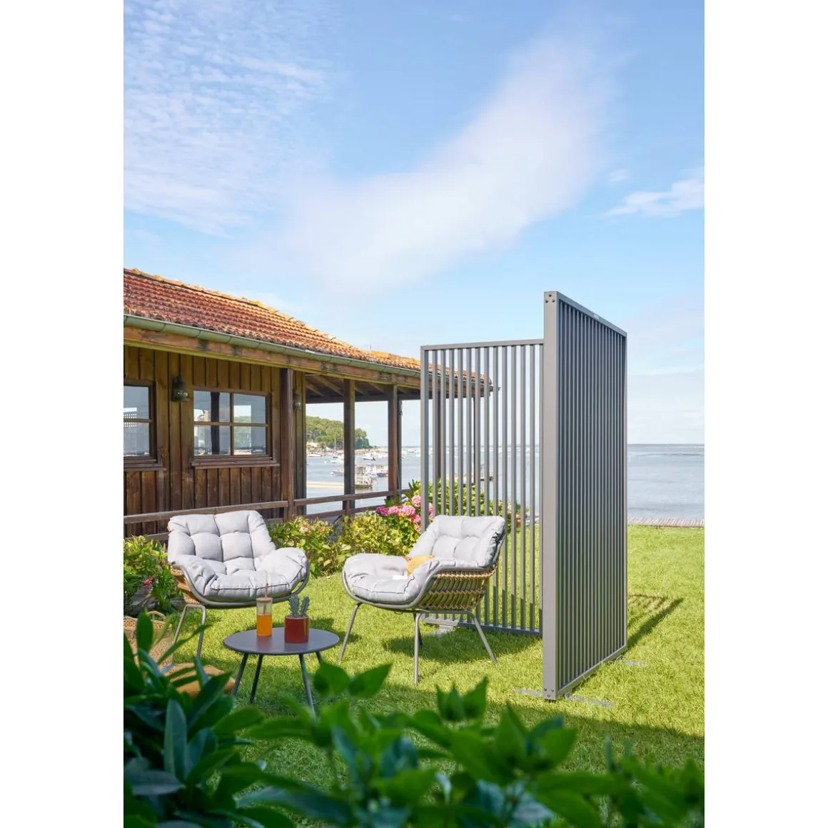 Salon de jardin duo PAOPAO Gris & Graphite