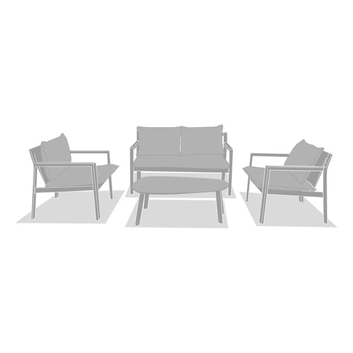 Salon de jardin FLOVIA Argile
