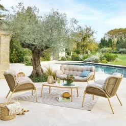Salon de jardin MELOANE Beige