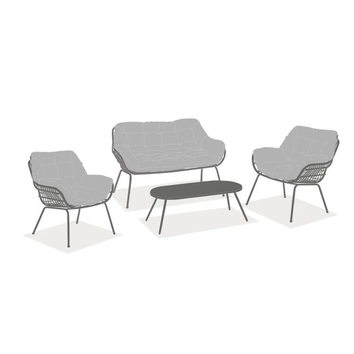 Salon de jardin PAOPAO Beige / Vert laurier