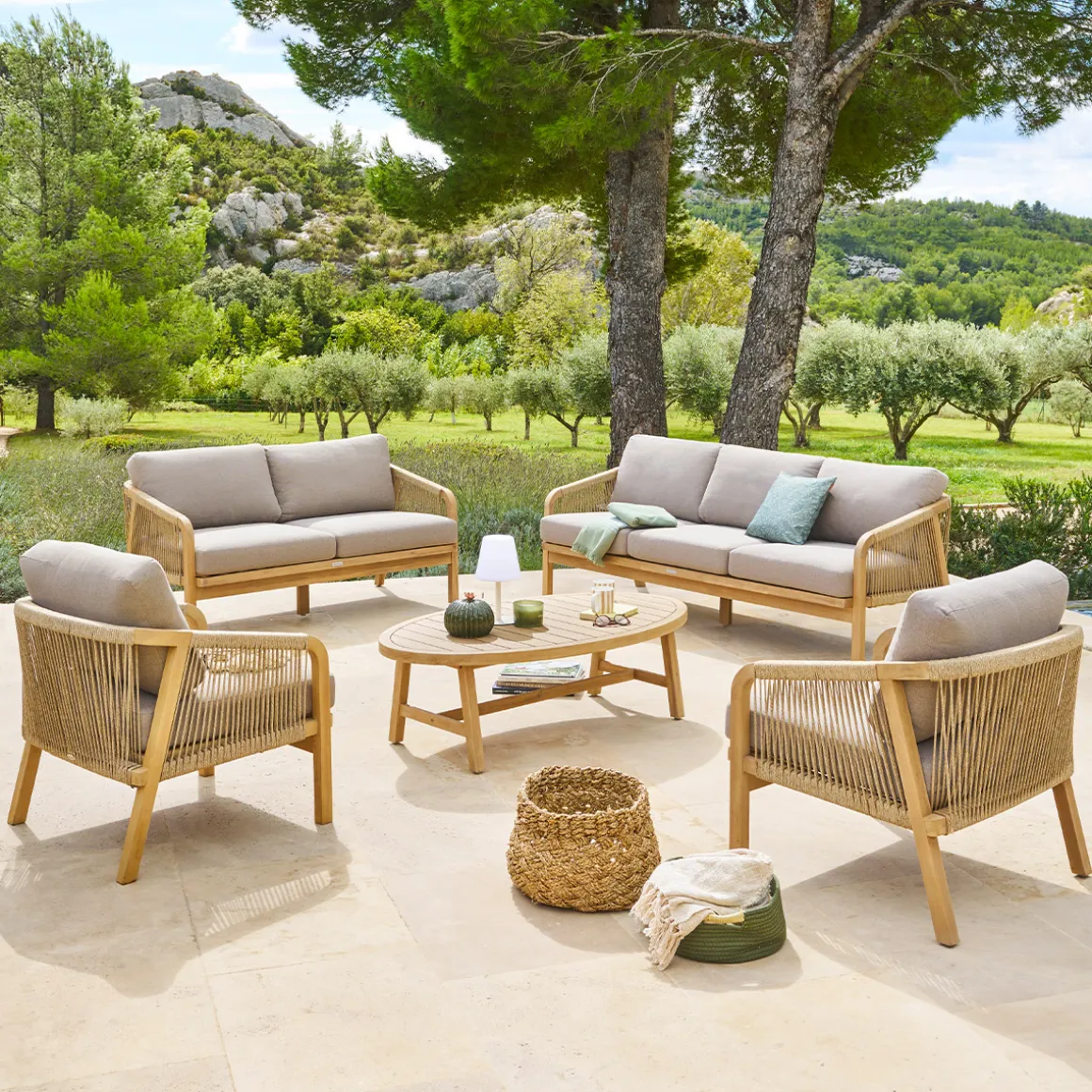 Salon de jardin PAPOUASIE Acacia