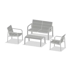 Salon de jardin PIAZZA Graphite