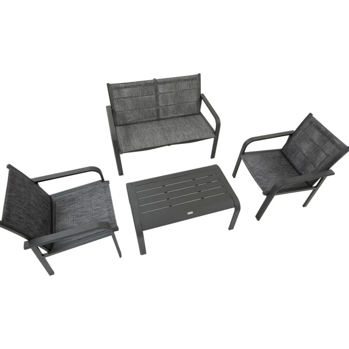 Salon de jardin PIAZZA Graphite