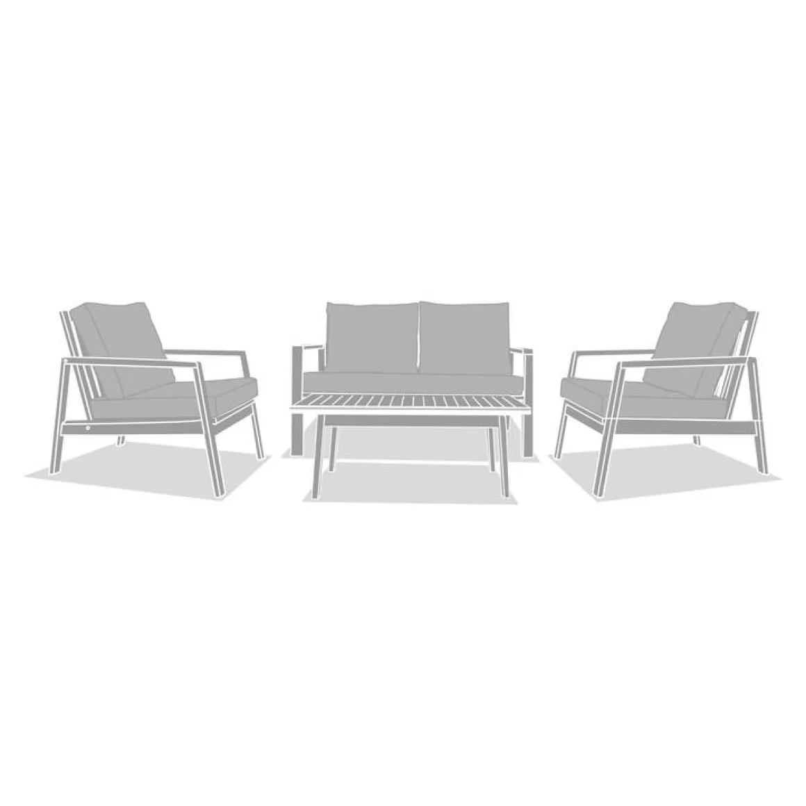 Salon de jardin TIWI Gris / Acacia