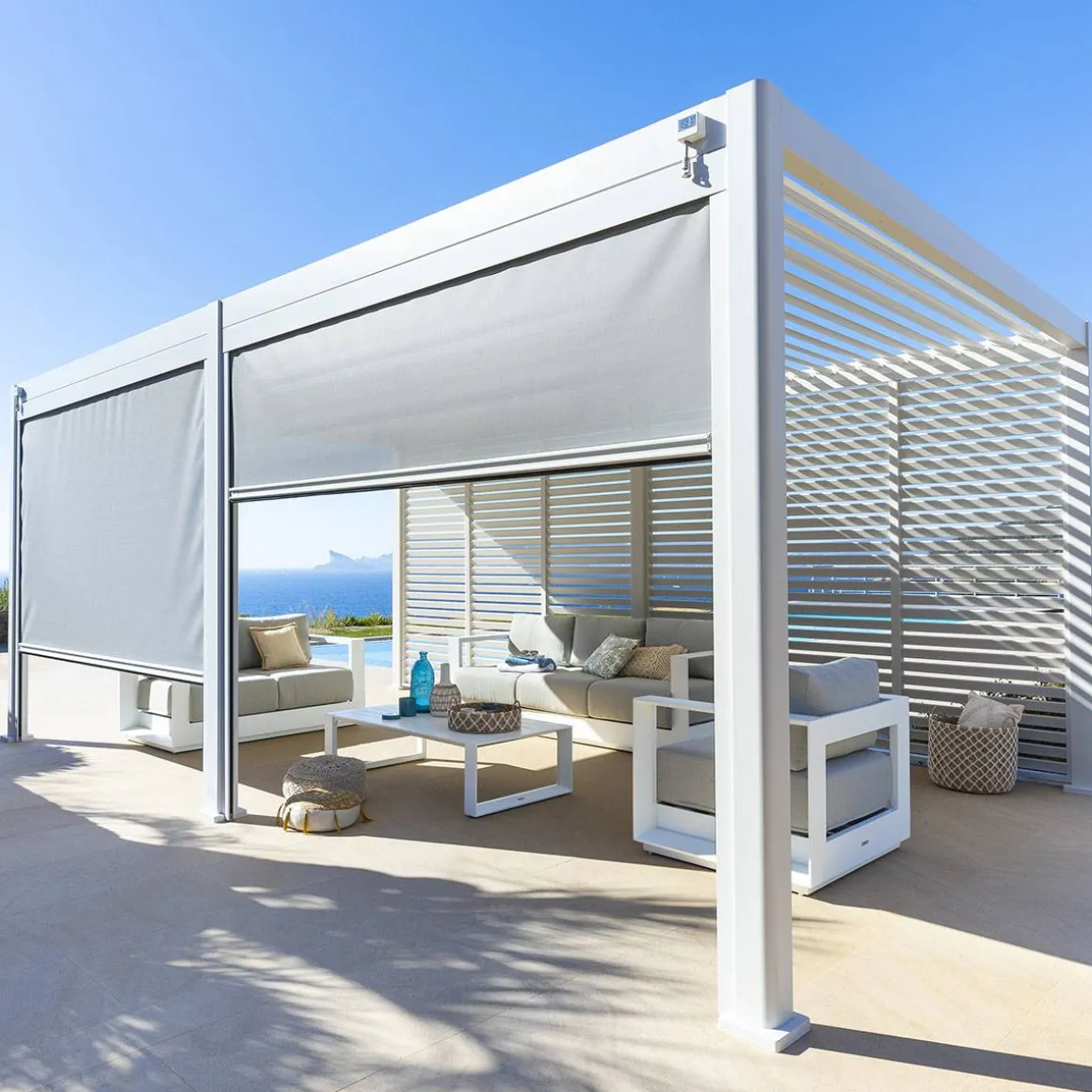 Store EVORA Gris clair & Blanc