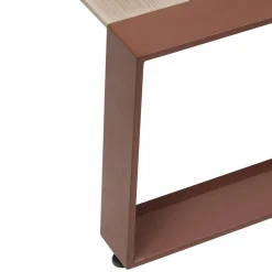 Table basse de jardin carrée ALLURE Lin / Acajou