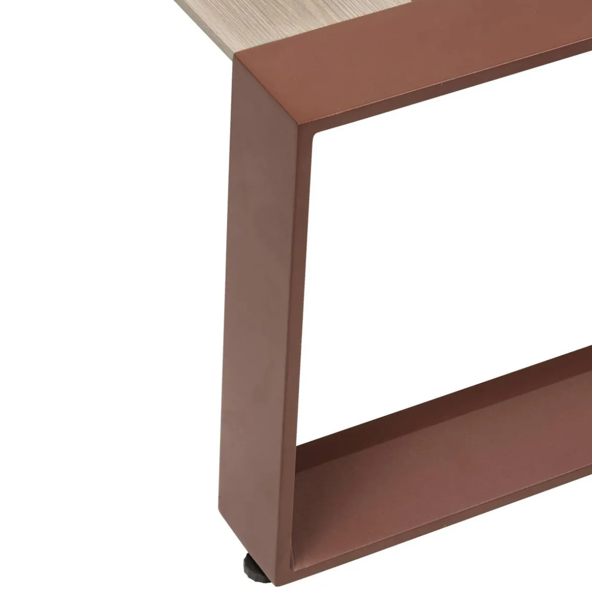 Table basse de jardin carrée ALLURE Lin / Acajou