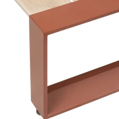 Table basse de jardin carrée ALLURE Lin / Acajou