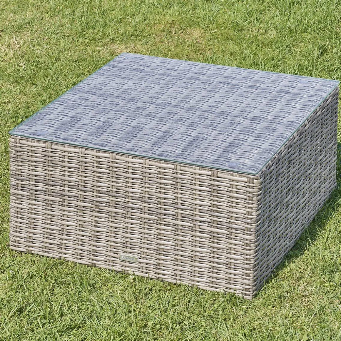 Table basse de jardin carrée MOORÉA Terre d'ombre